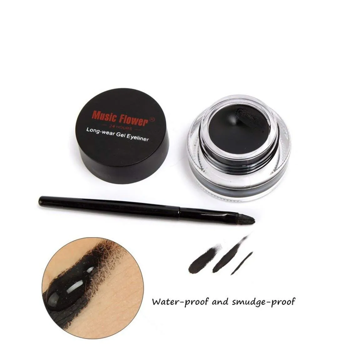 2-in-1 Black and Brown Gel Eyeliner Set