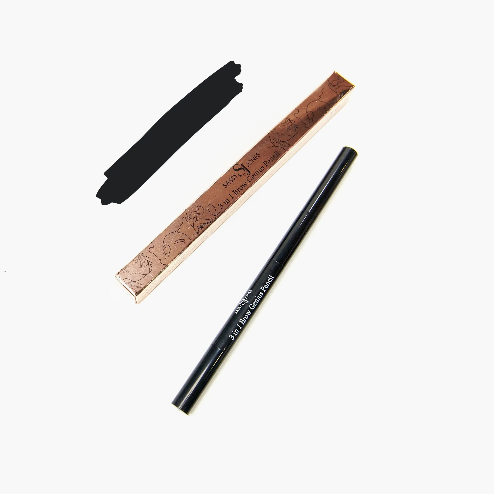 3 in 1 Brow Genius Pencil - Off Black