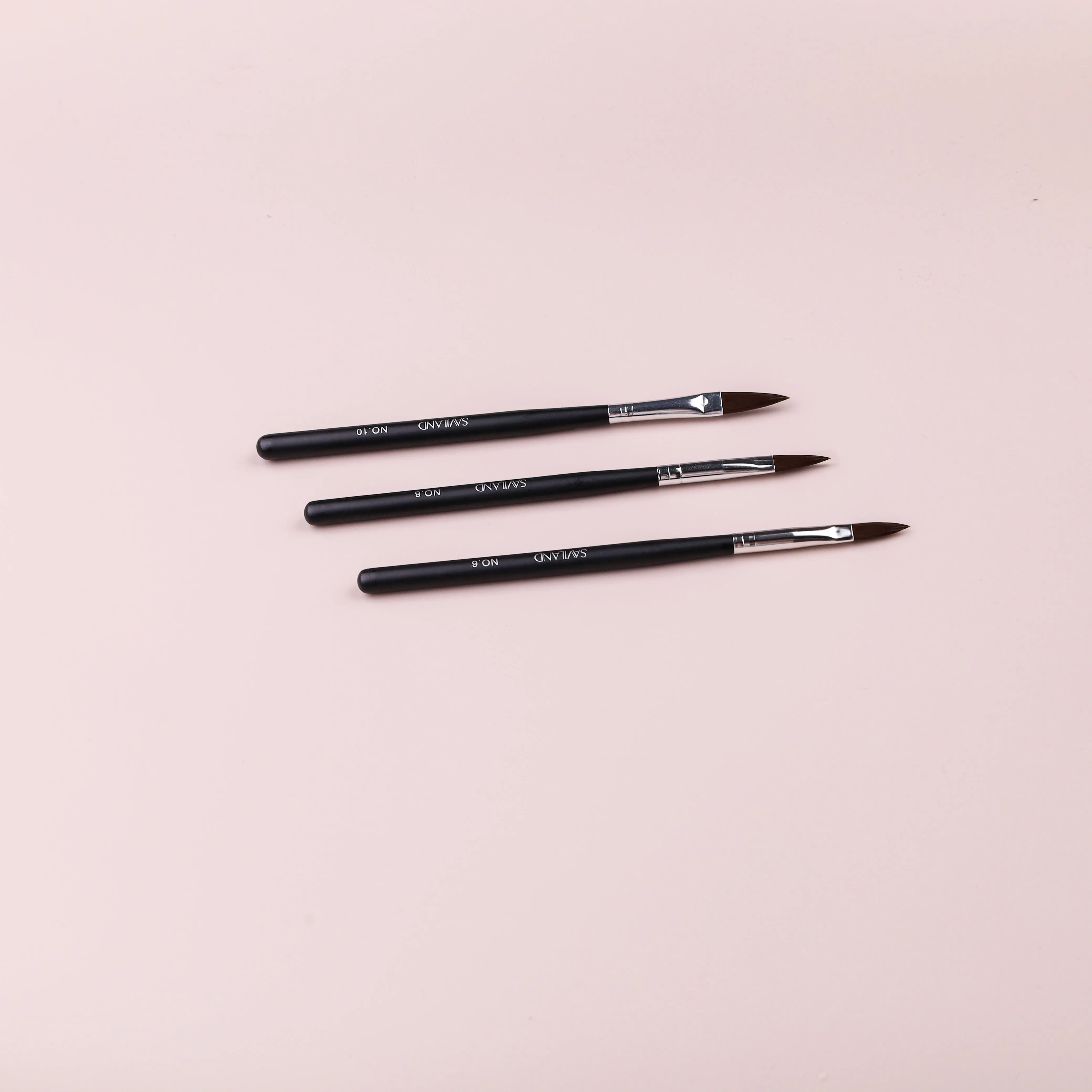 3 PCS Acrylic Nail Brush Set Size 6/8/10