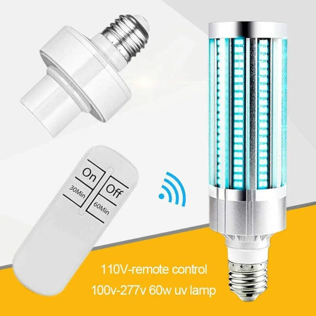 60W E26/E27 UV UVC Ozone Sterilizer Corn Light Bulb