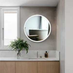 Acrylic LED Round Anti-fog Make Up Mirror For Bathroom or Bedroom