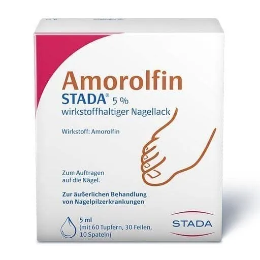 AMOROLFINE nail lacquer STADA 5% medicated fungal diseases