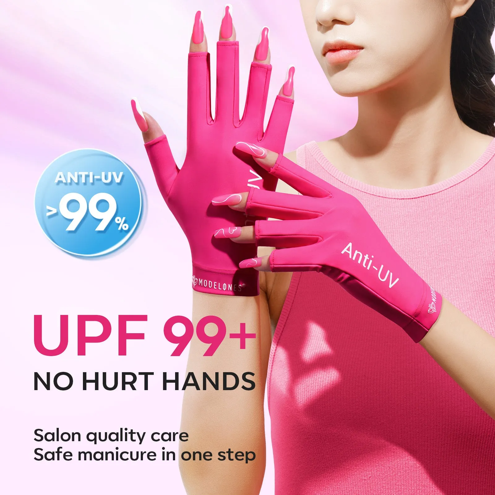 Anti-UV light Glove For Nails  Salon Professional UPF 99 