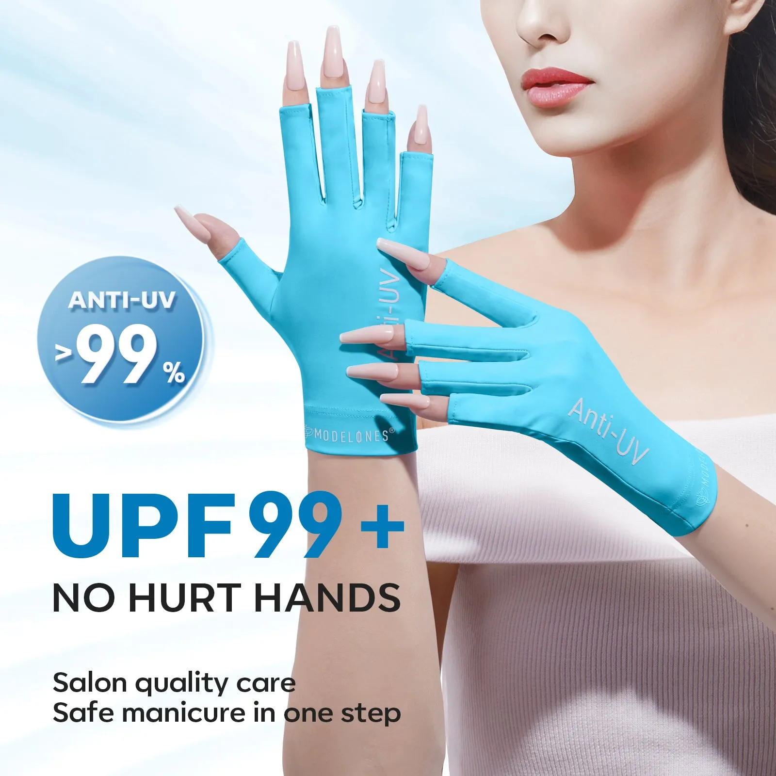 Anti-UV light Glove For Nails  Salon Professional UPF 99 