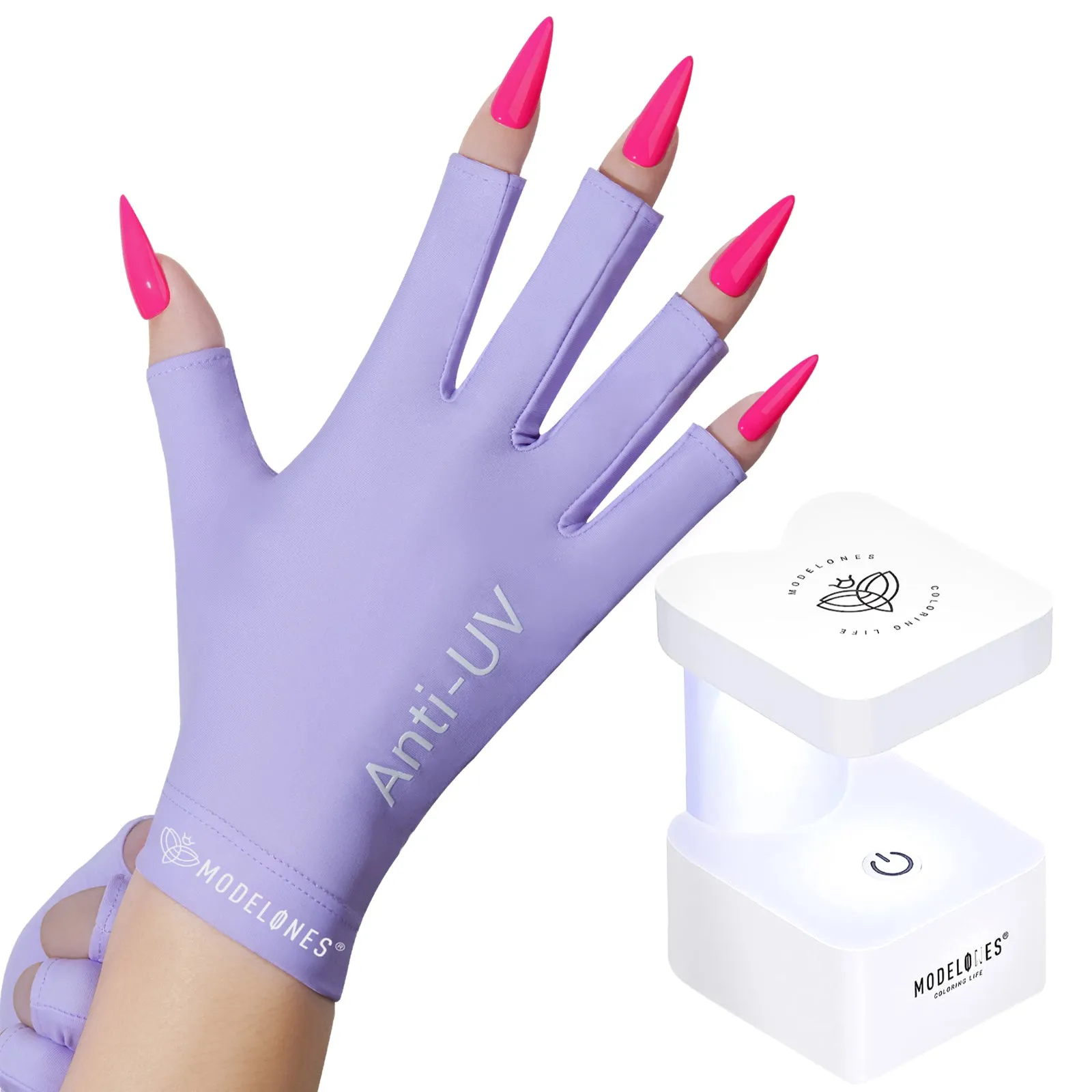 Anti-UV Light Glove With 8W Nail Lamp For Nails Salon Professional UPF 99 