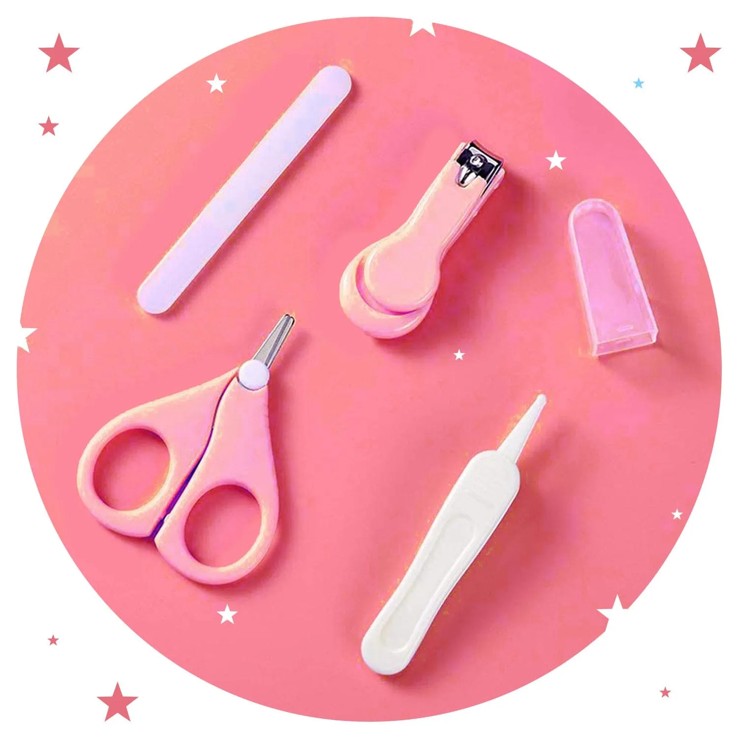 Baby Moo  4 in 1 Grooming Manicure Pedicure Nail Clipper Set - Pink