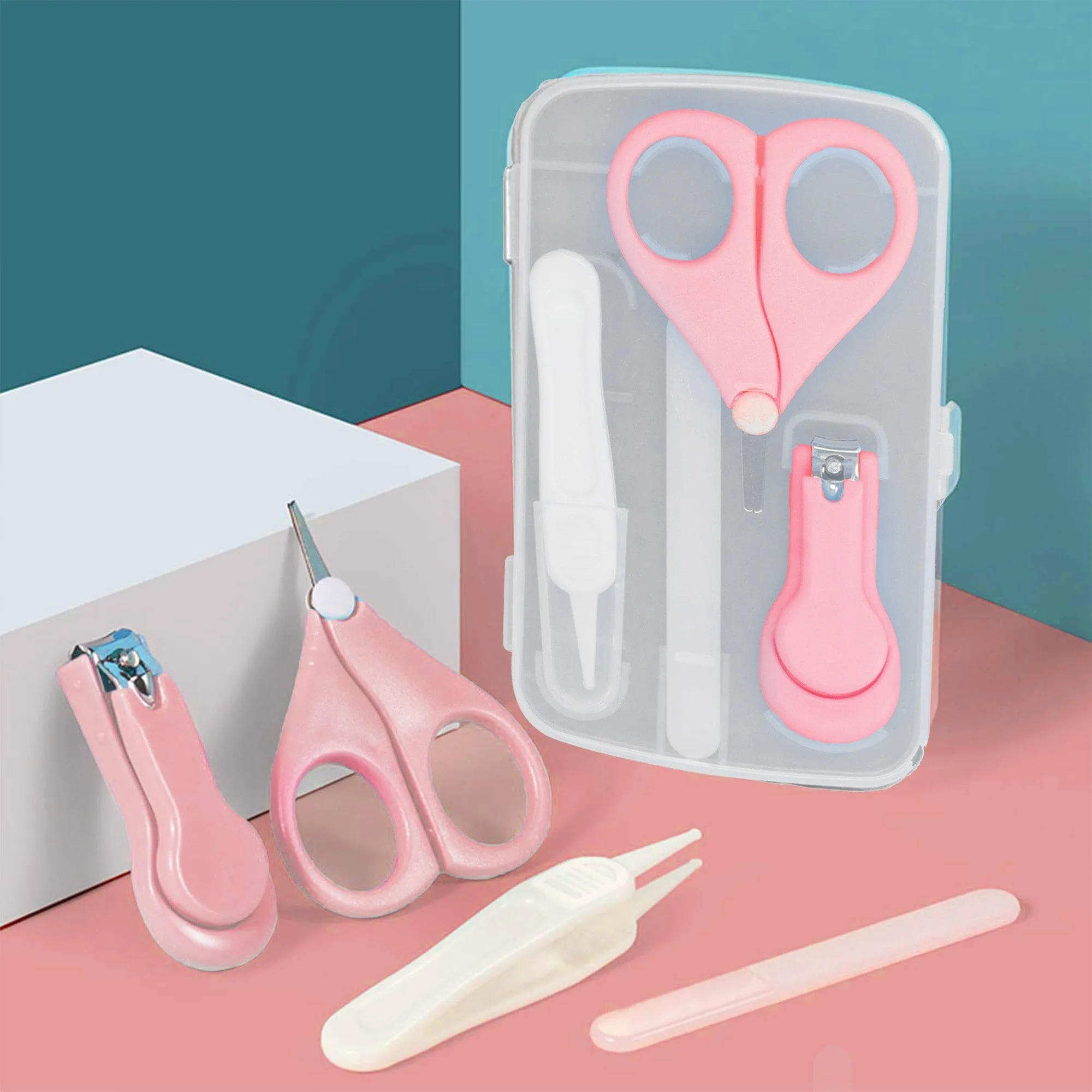 Baby Moo  4 in 1 Grooming Manicure Pedicure Nail Clipper Set - Pink