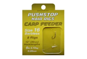 Drennan Carp Feeder Pushstop Eyed Barbless Hair Rigs