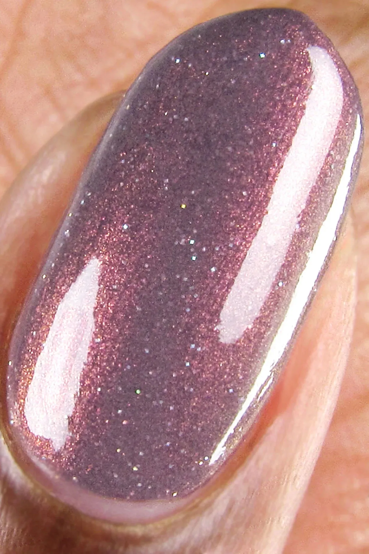 Earthen Taupe and Red Holographic Nail Polish