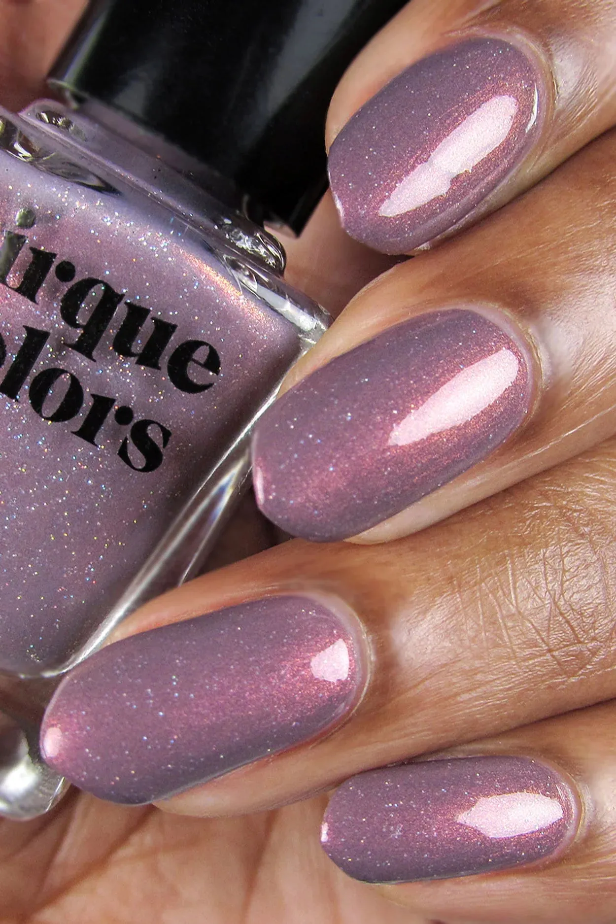 Earthen Taupe and Red Holographic Nail Polish