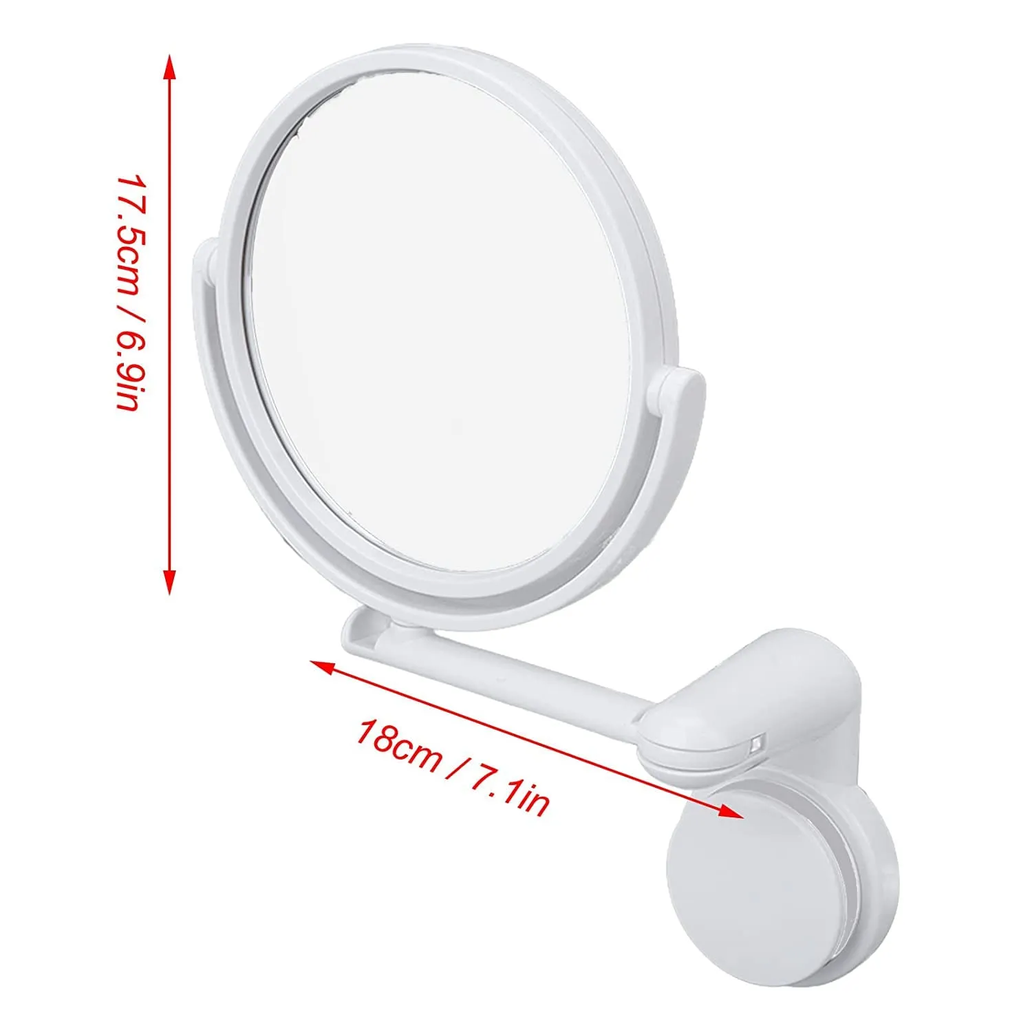 Furret Wall-Mounted Mirror Circle Mirror Round Mirror Bathroom Double Sided Mirror