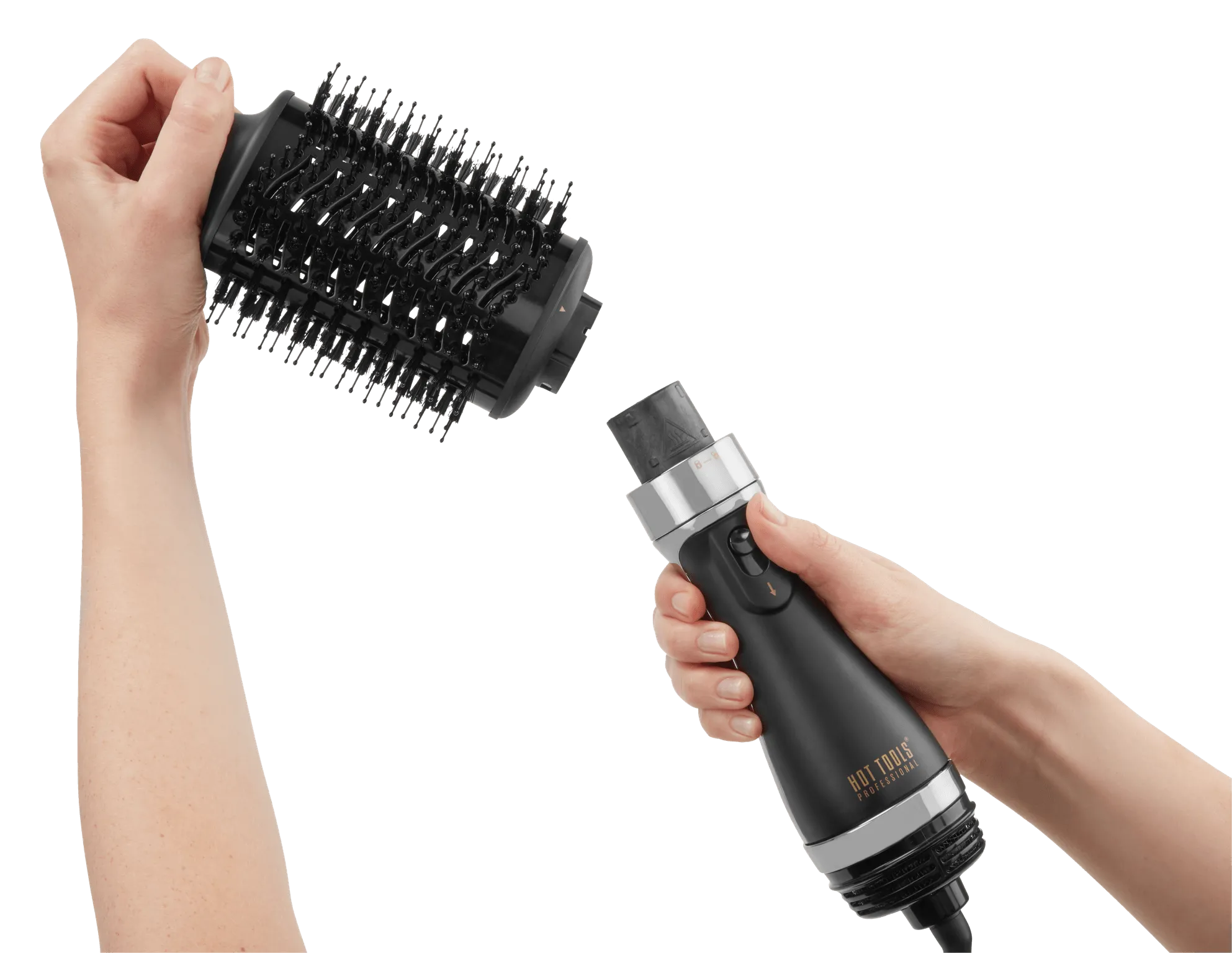 Hot Tools Volumiser One-Step Blowout Brush - Dual Detachable Attachments