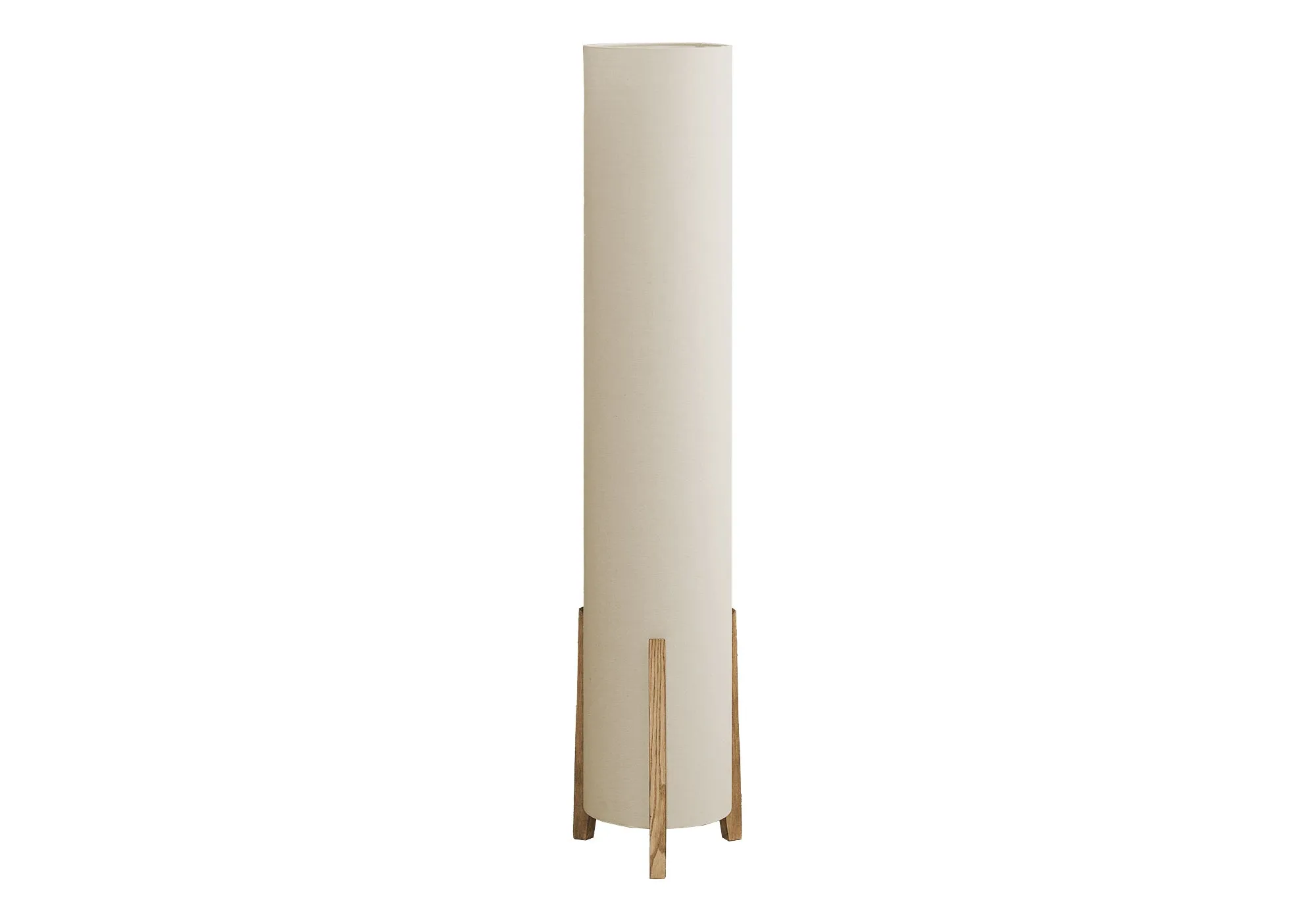 Lighting, 50"h, Floor Lamp, Brown Wood Look, Ivory / Cream Shade, Contemporary