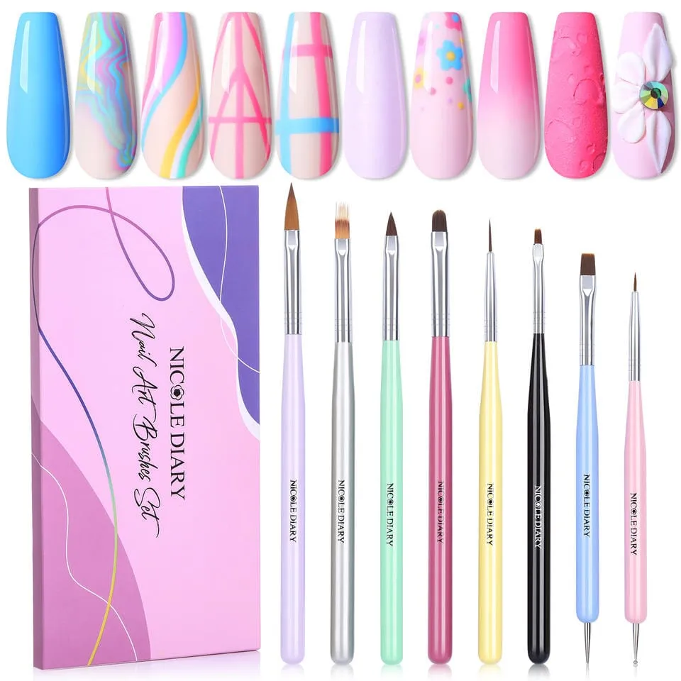 Nail Art Brush Set 8pcs