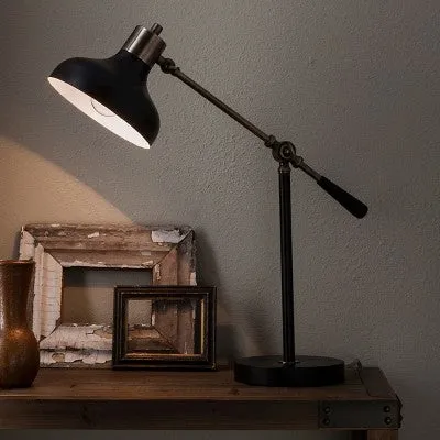 New - Crosby Schoolhouse Desk Lamp Black (Includes LED Light Bulb) - Threshold