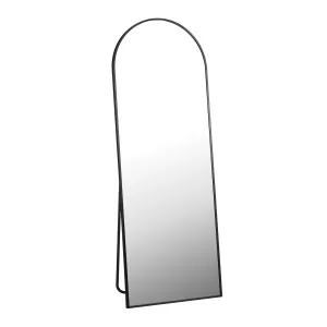 Oikiture Full Length Mirror Arched Dressing Floor Mirrors Free Standing Black