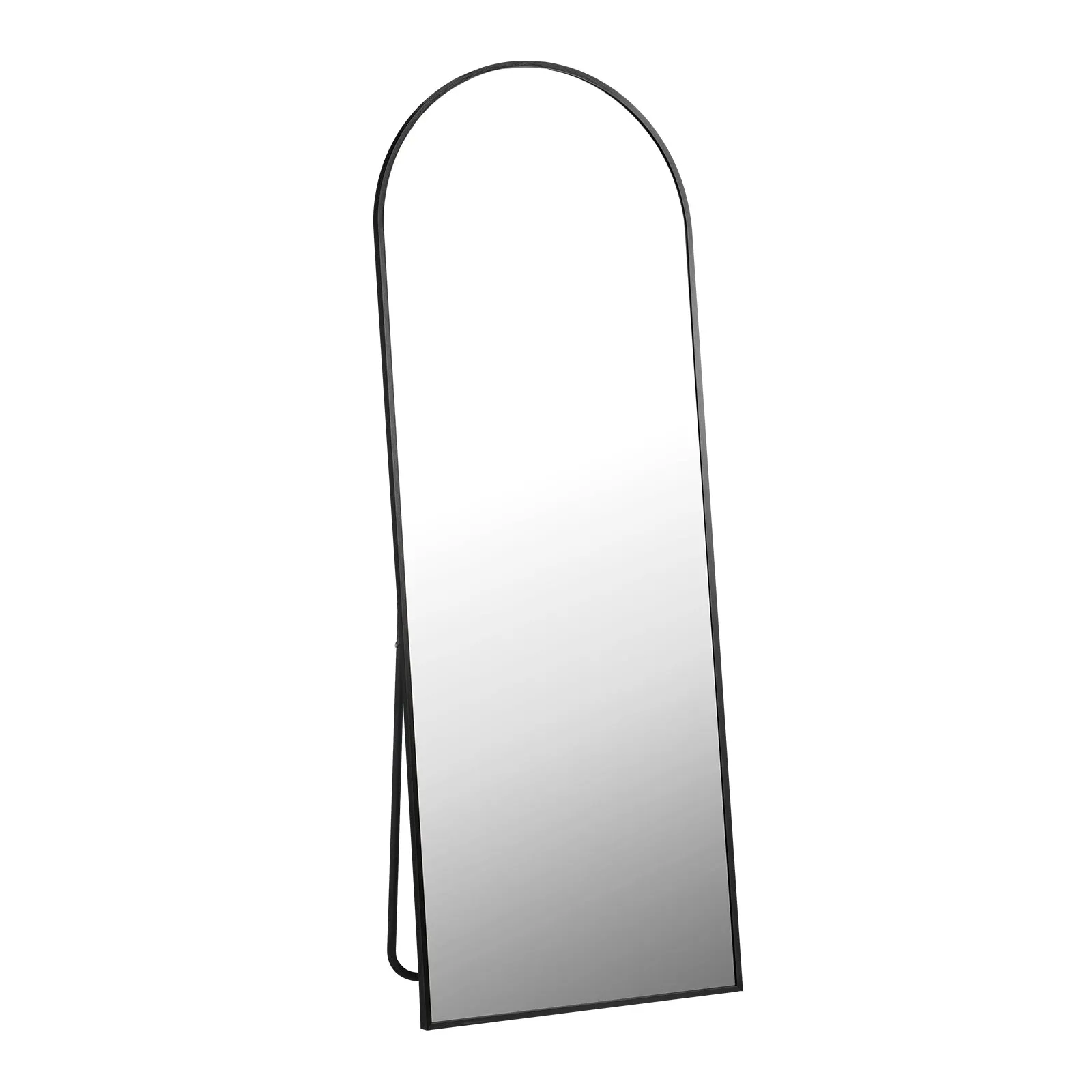 Oikiture Full Length Mirror Arched Dressing Floor Mirrors Free Standing Black