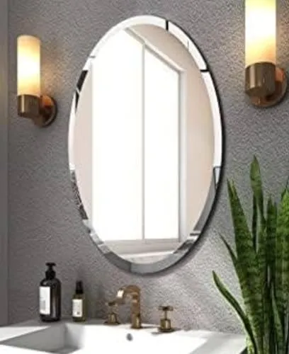 Oval Mirror 12" inch × 18" inch Beveled Mirror