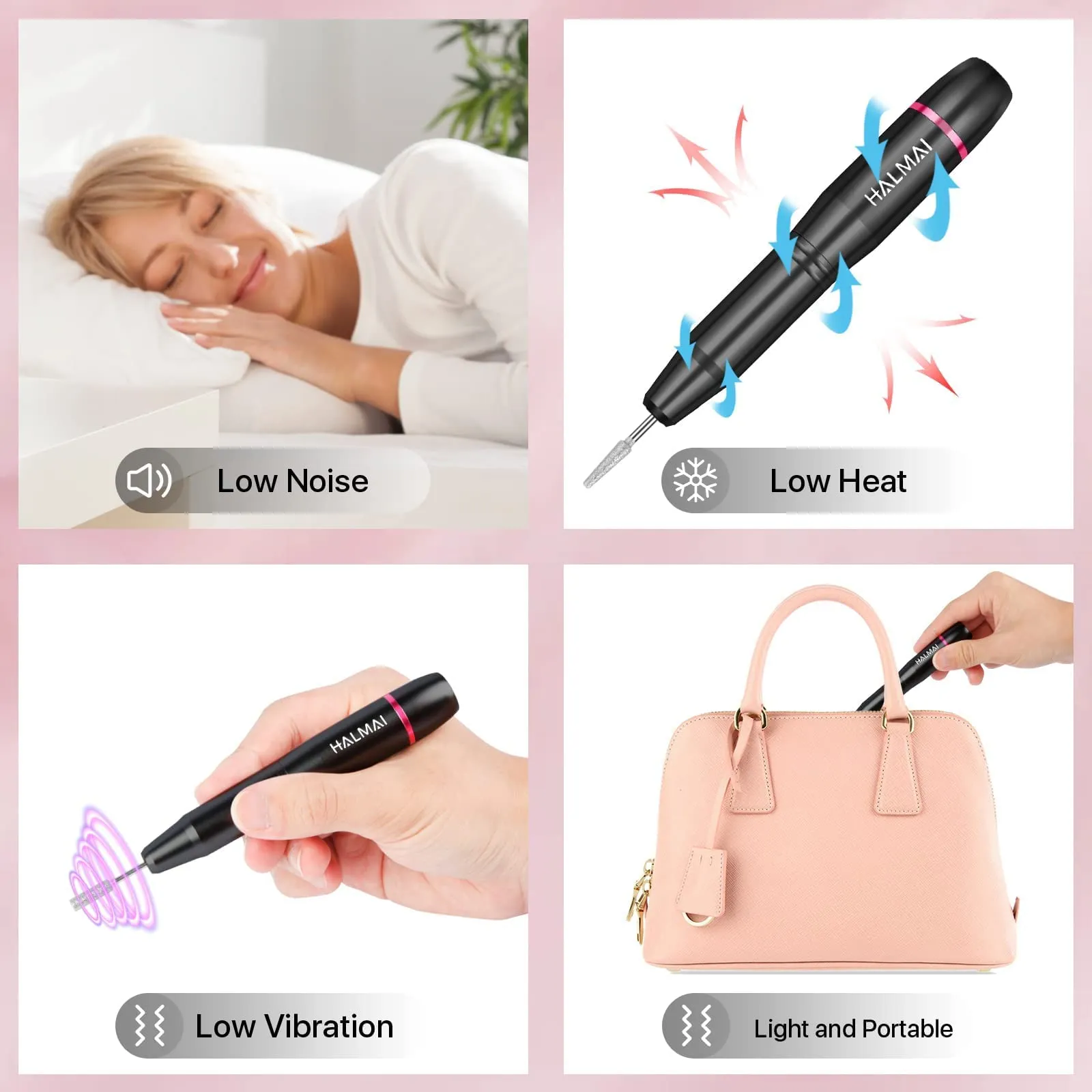 Portable Electric Nail Drill (Black)