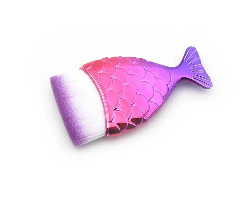 Professional Mermaid Fish Tail Powder Foundation Makeup Cosmetic Brushes