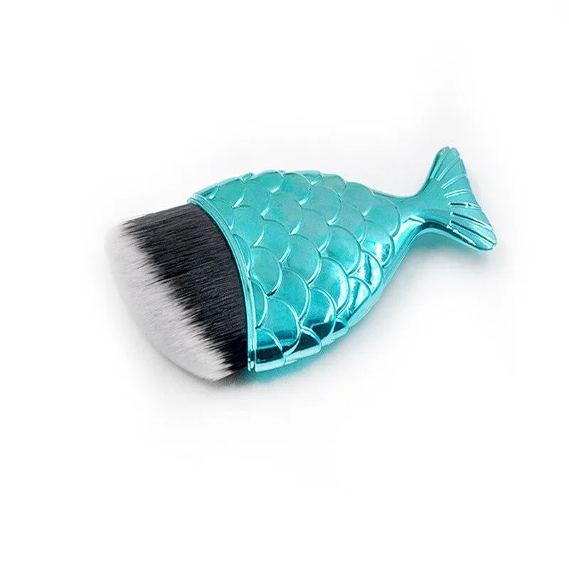 Professional Mermaid Fish Tail Powder Foundation Makeup Cosmetic Brushes