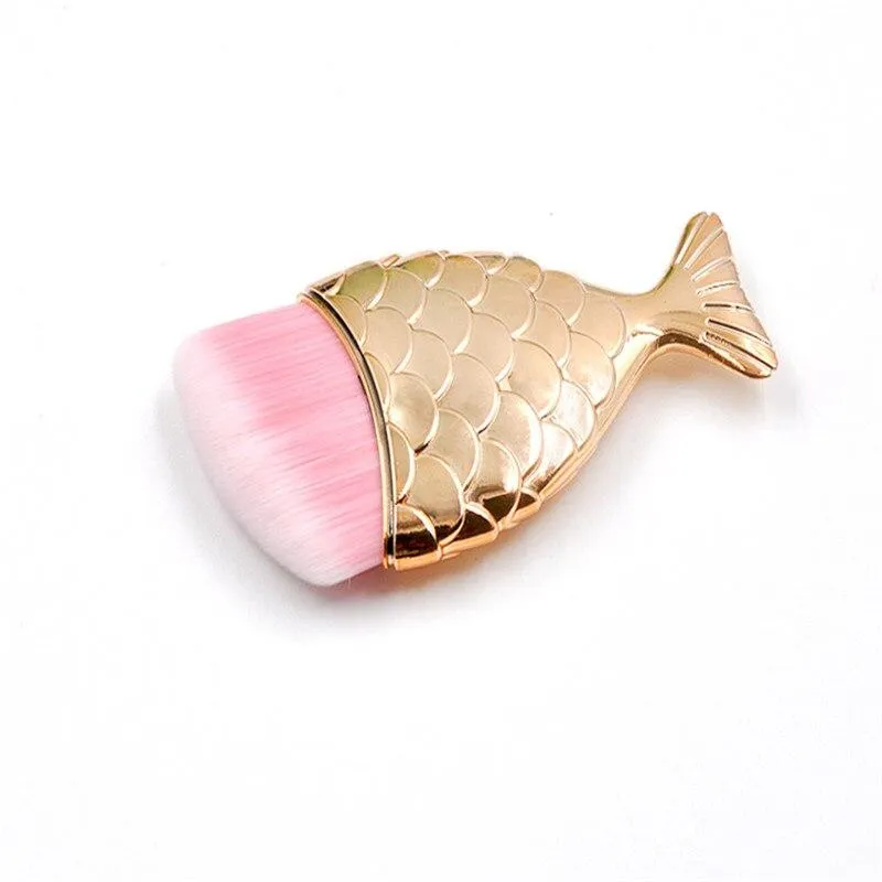 Professional Mermaid Fish Tail Powder Foundation Makeup Cosmetic Brushes