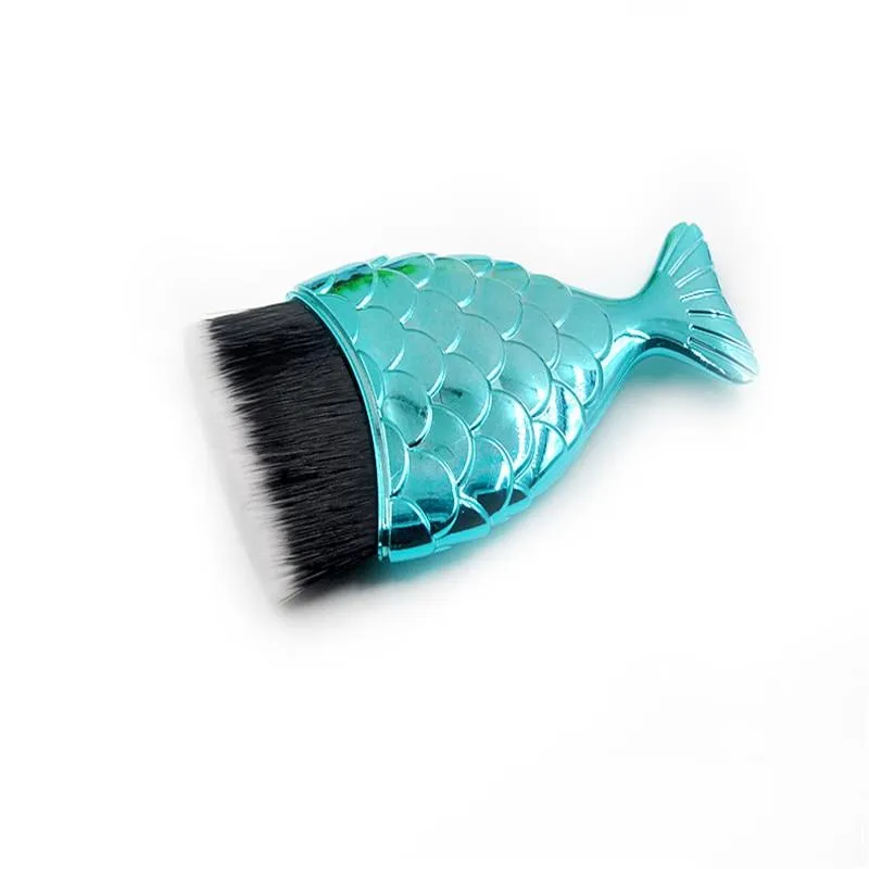 Professional Mermaid Fish Tail Powder Foundation Makeup Cosmetic Brushes