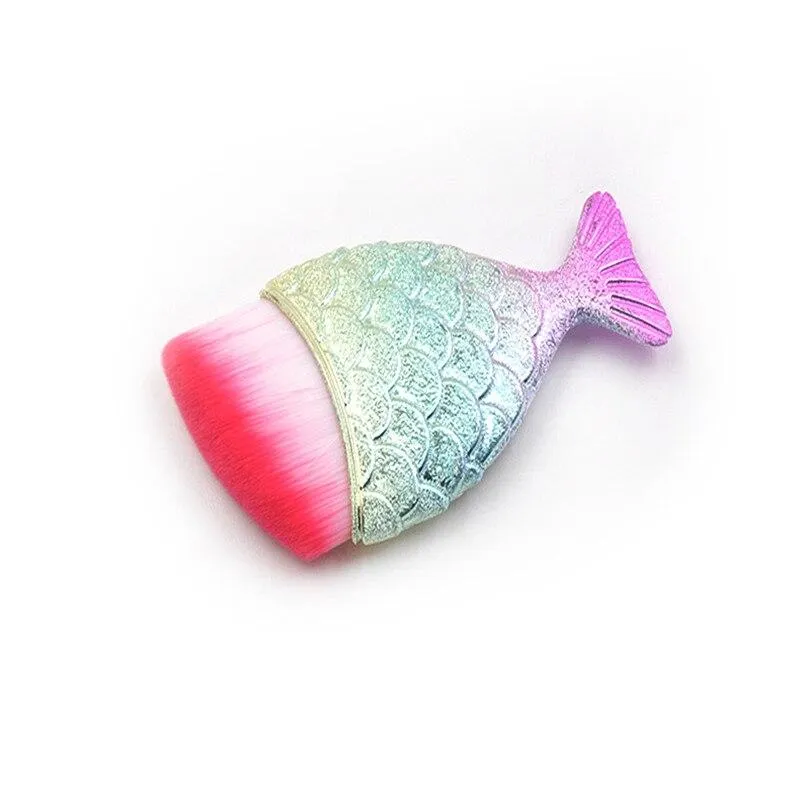 Professional Mermaid Fish Tail Powder Foundation Makeup Cosmetic Brushes