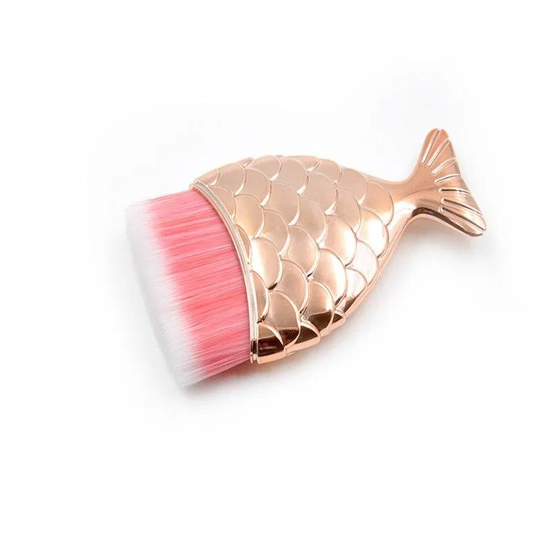 Professional Mermaid Fish Tail Powder Foundation Makeup Cosmetic Brushes