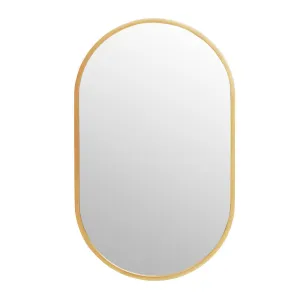 ProPulse Oval Wall Mirror Bathroom Makeup Mirrors Home Decor Metal Frame Gold