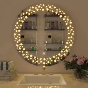 Sain Gobain Modern Bathroom LED Vanity Mirror with Touch Sensor, Dimmable Lights, and Wall Mount - Makeup Mirror for Dressing Room and Bedroom