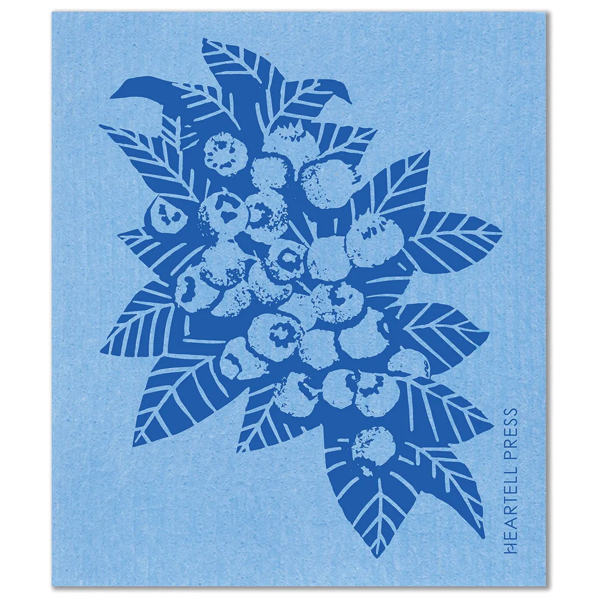 Screen Printed Blueberries Sponge Cloth