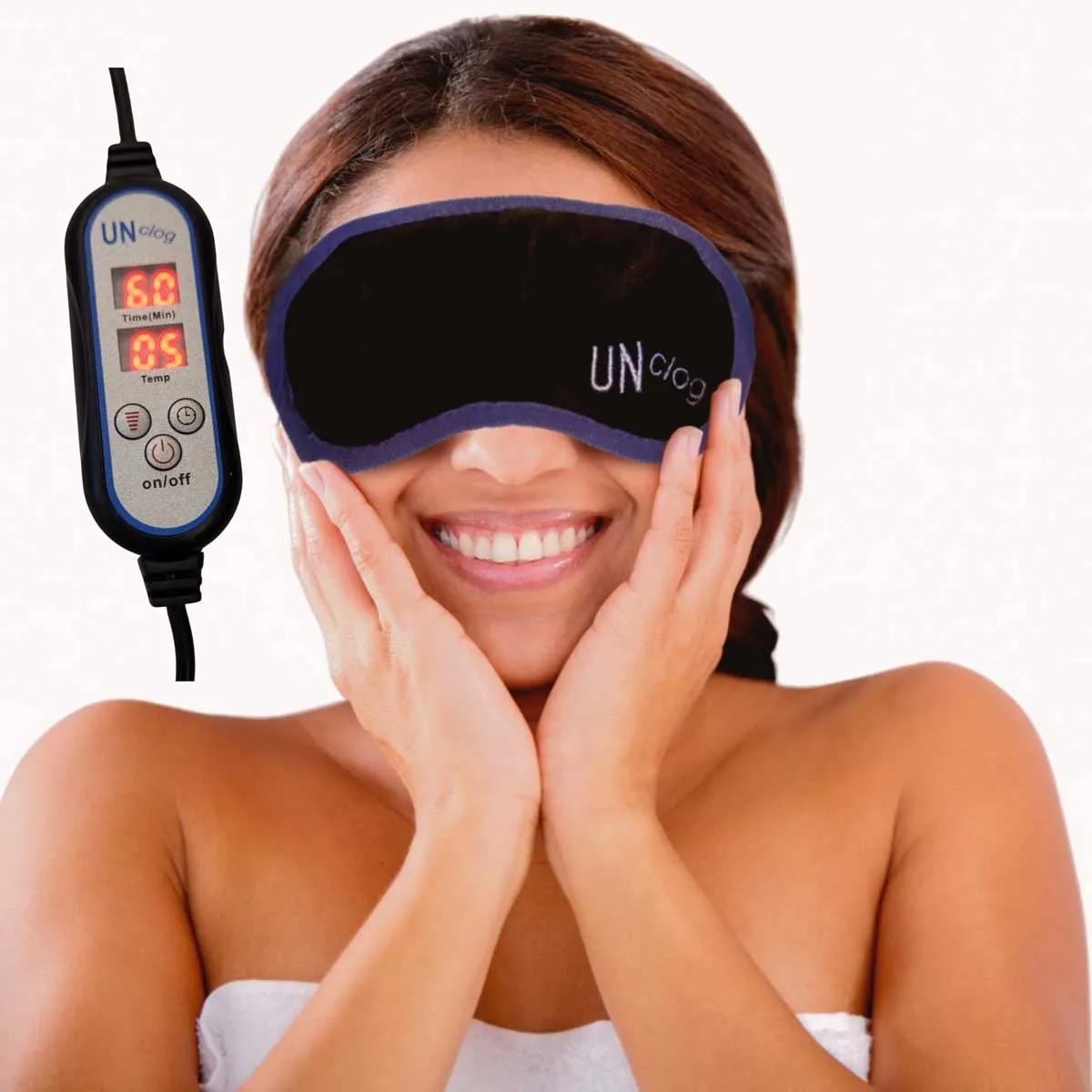 UNclog Heated Eye Mask Improve Eye Health and Comfort I  USB Warm Eye Compress Relief for Dry Eyes, Blepharitis, Eye Strain