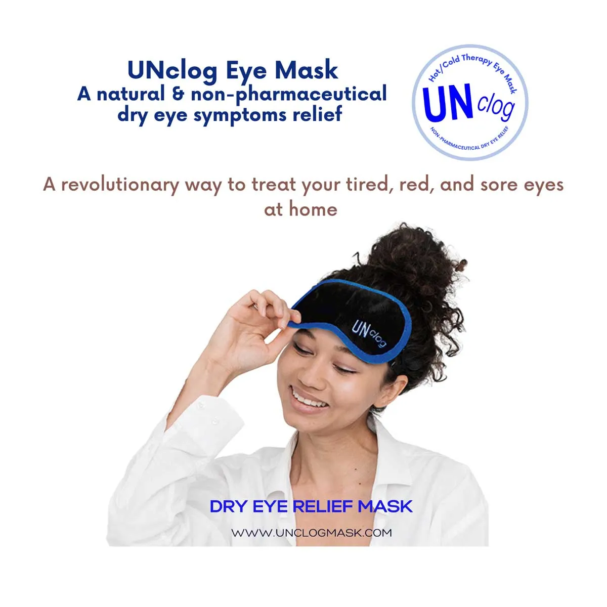 UNclog Heated Eye Mask Improve Eye Health and Comfort I  USB Warm Eye Compress Relief for Dry Eyes, Blepharitis, Eye Strain