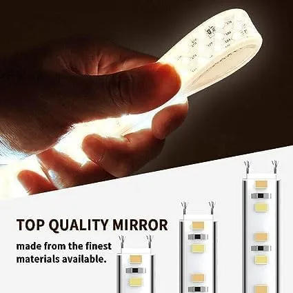 UNIQUE MIRROR led Wall Mirror for Bathroom, dining Room Dressing Room, Hallway, Makeup Studio and Wash Basin Wall Mirror - Wall and Lighting stylish mirror for bedroom and shape (15x15).