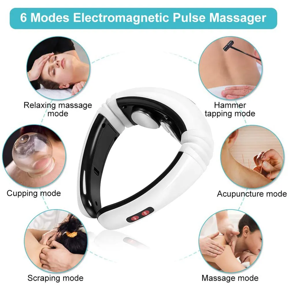 USB Charging Electric Neck Massager with 6 Massage Modes